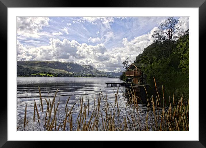 Ullswater boat house Framed Mounted Print by Tony Bates