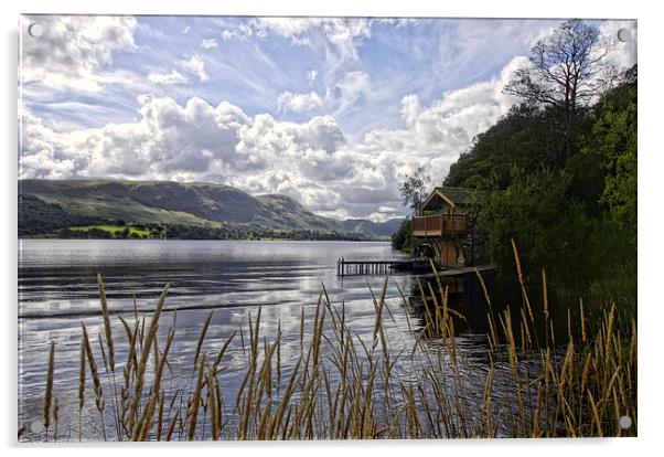 Ullswater boat house Acrylic by Tony Bates