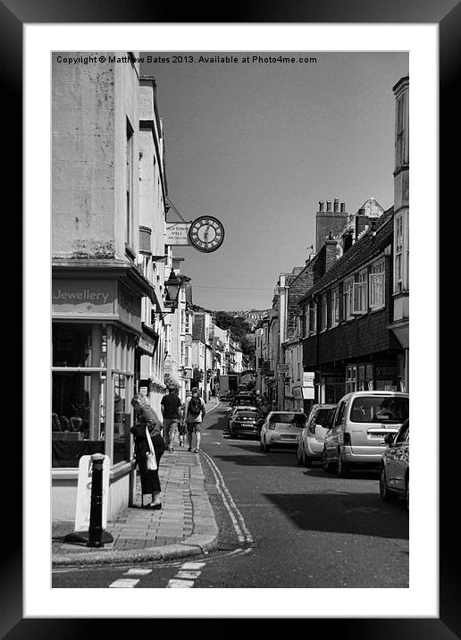 Hastings Town Framed Mounted Print by Matthew Bates
