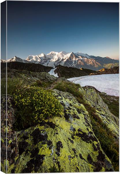 Mont Blanc morning light Canvas Print by Creative Photography Wales