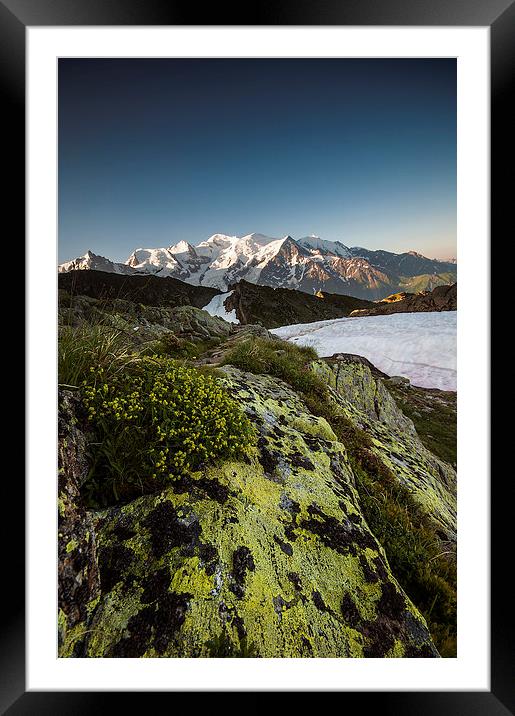 Mont Blanc morning light Framed Mounted Print by Creative Photography Wales