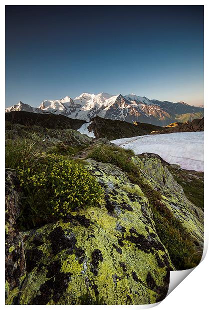 Mont Blanc morning light Print by Creative Photography Wales