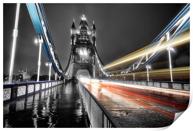 Tower Bridge at night Print by Ian Hufton