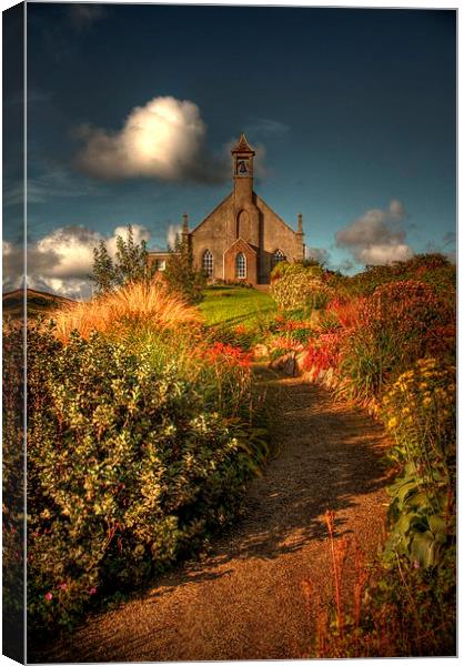 Weisdale Church, Shetland Canvas Print by Anne Macdonald