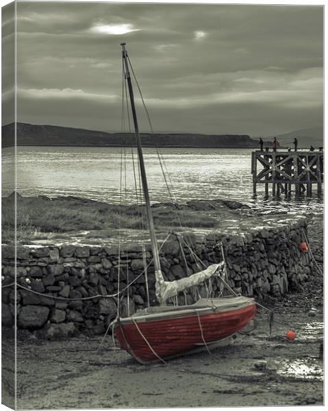 Low Tide at Portencross Canvas Print by Tylie Duff Photo Art