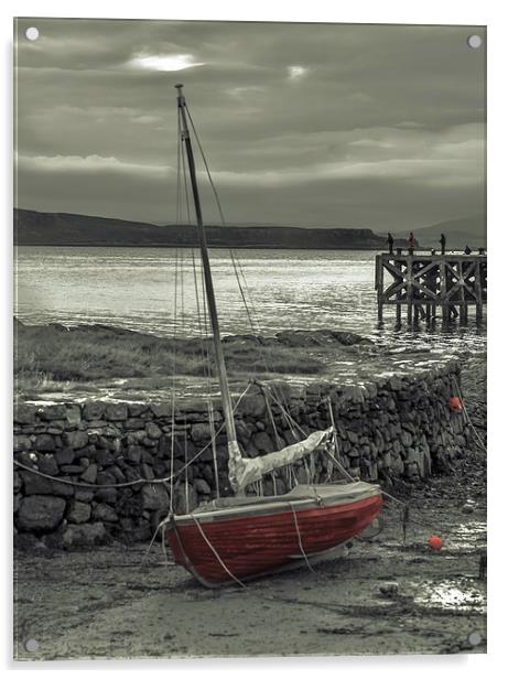 Low Tide at Portencross Acrylic by Tylie Duff Photo Art