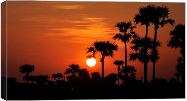 Sunset at Visakhapatnam INDIA Canvas Print by