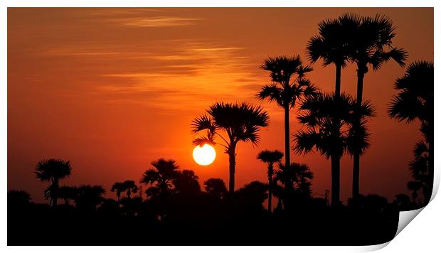 Sunset at Visakhapatnam INDIA Print by