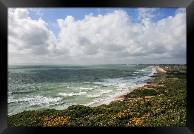 Bournemouth Bay from Hengistbury Head, Dorset Framed Print by Diane Griffiths