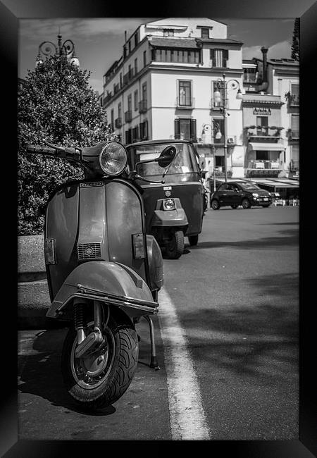 2 Wheels, 3 Wheels - Mono Framed Print by George Davidson