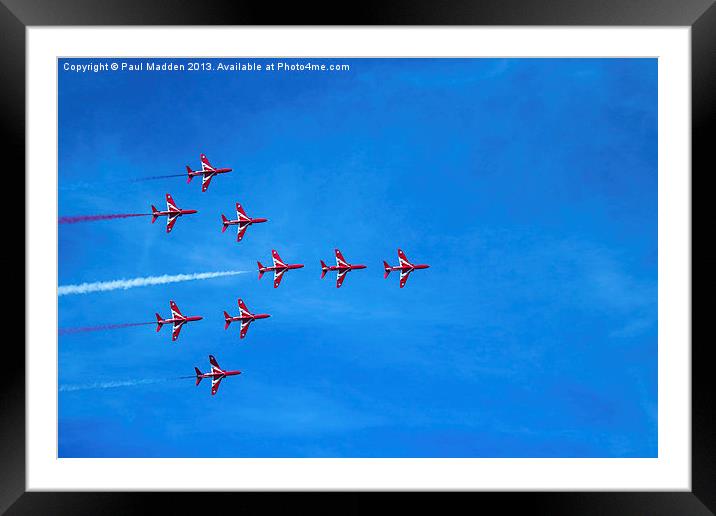 Red Arrows Concorde Formation Framed Mounted Print by Paul Madden