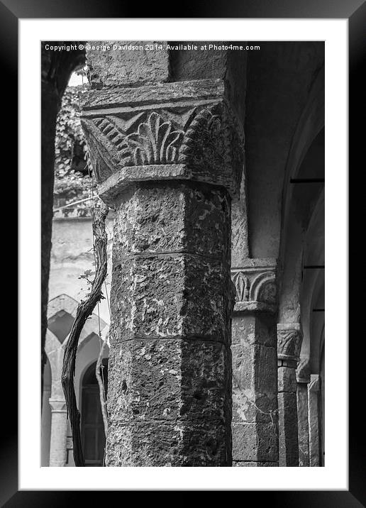 Pillars Framed Mounted Print by George Davidson