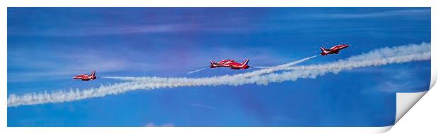 Red Arrows Fly Past Print by Paul Madden