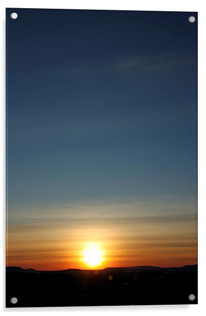 Sun, Sky, sunrise, sunset, Iceland Acrylic by Alasdair Rose
