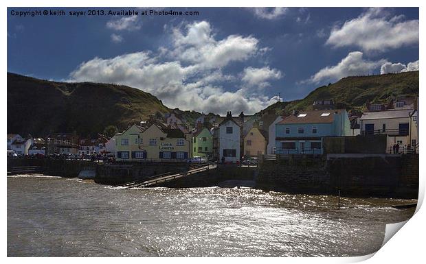 Staithes Harbour Print by keith sayer