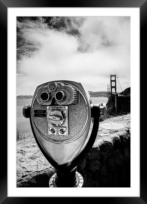 Golden Gate Viewer Framed Mounted Print by Jed Pearson