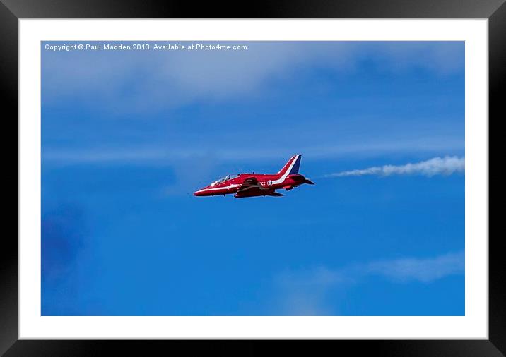 Red Arrows Hawk Framed Mounted Print by Paul Madden