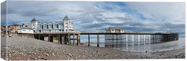 Penarth Pier Panorama 1 Canvas Print by Steve Purnell