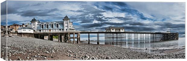 Penarth Pier Panorama 2 Canvas Print by Steve Purnell
