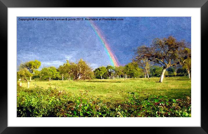 Part of a rainbow! Framed Mounted Print by Paula Palmer canvas