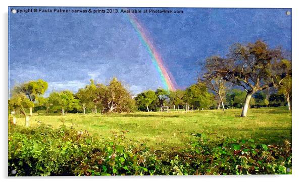Part of a rainbow! Acrylic by Paula Palmer canvas