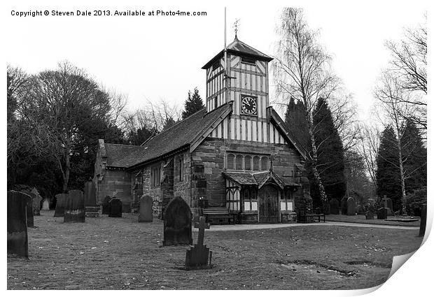 'Historic Whitmore Church: Ancestor's Legacy in Gl Print by Steven Dale