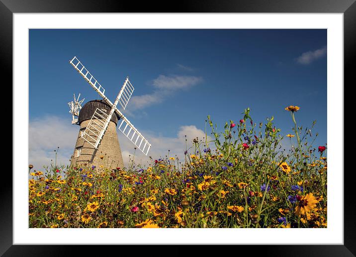 Whitburn Windmill Framed Mounted Print by Ray Pritchard