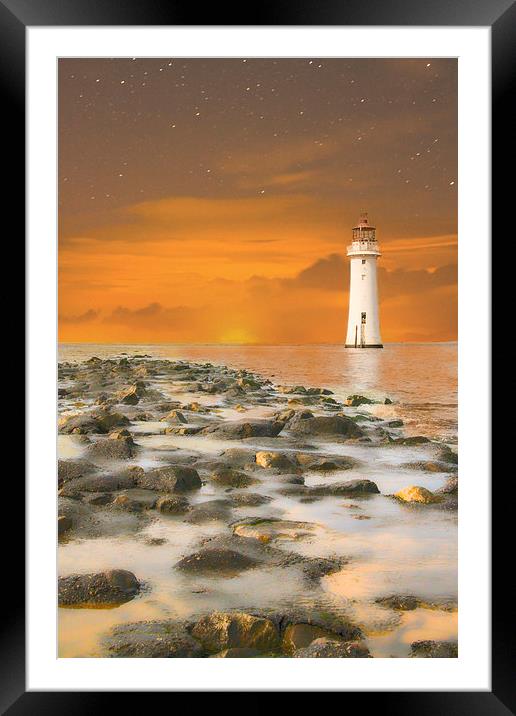 New Brighton Sunset Framed Mounted Print by Sean Wareing