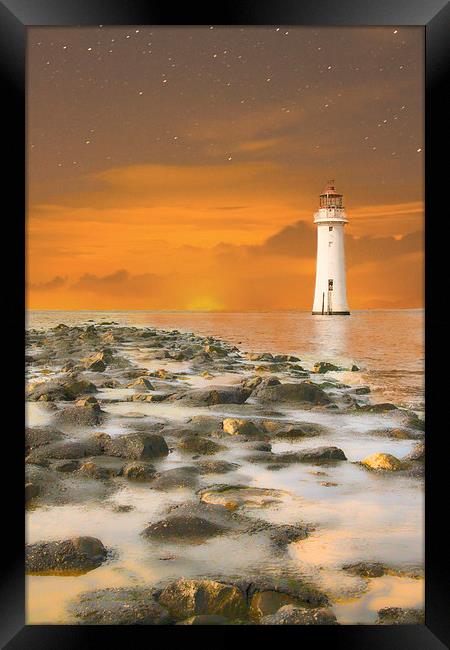 New Brighton Sunset Framed Print by Sean Wareing