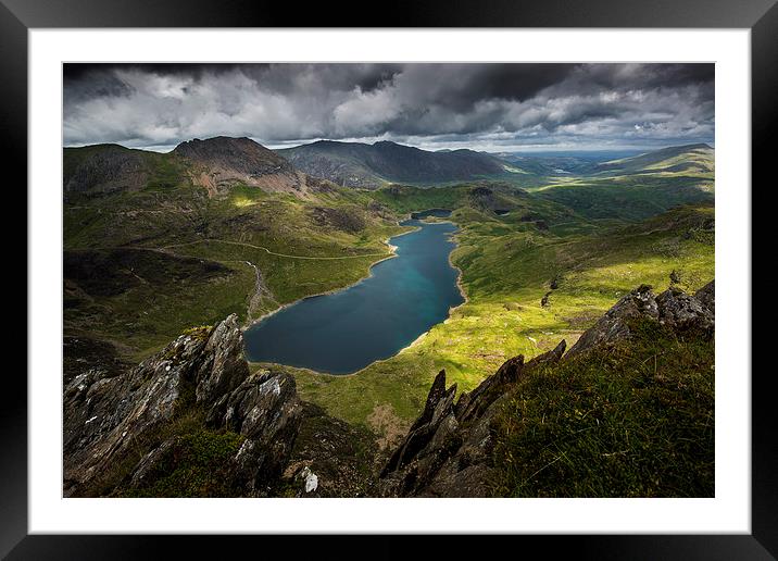 Llyn Llydaw view Framed Mounted Print by Creative Photography Wales