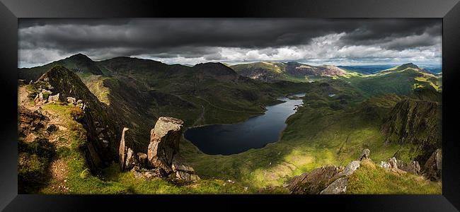 Llyn Llydaw panorama Framed Print by Creative Photography Wales