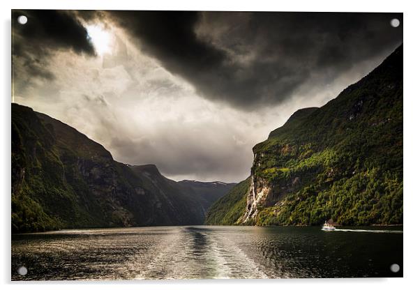 Gerainger Fjord Acrylic by Creative Photography Wales