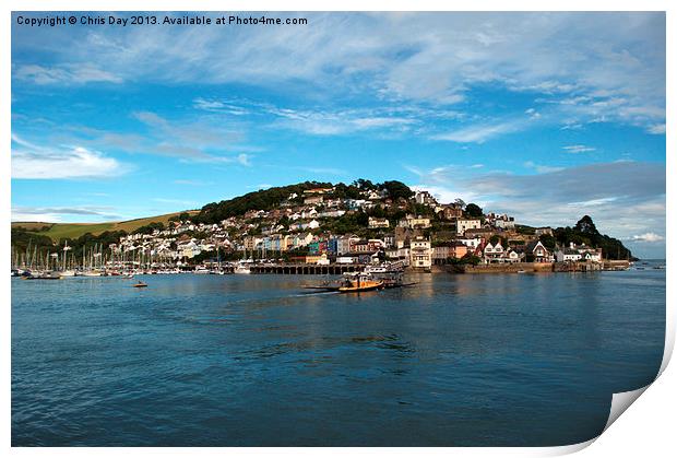 A Majestic View of Kingswear Print by Chris Day