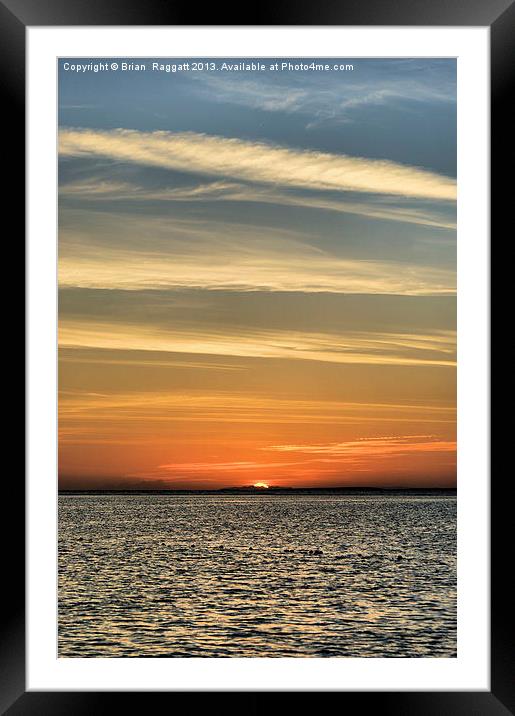 End of another good day Framed Mounted Print by Brian  Raggatt