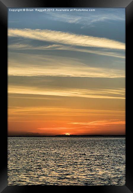 End of another good day Framed Print by Brian  Raggatt