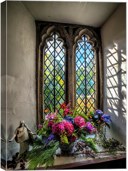 Chapel Flowers Canvas Print by Adrian Evans