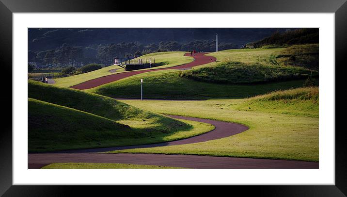 Coastal path Framed Mounted Print by Leighton Collins