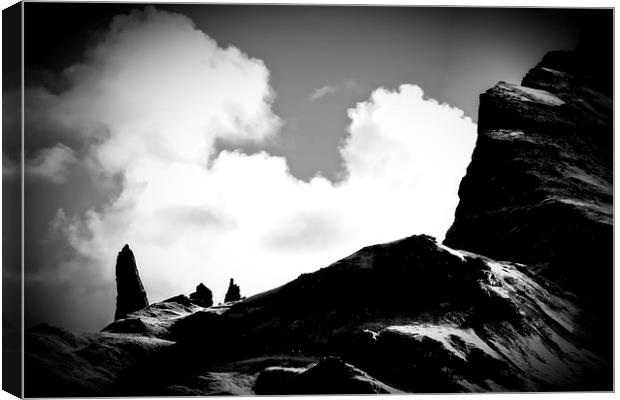 Old Man of Storr Silhouette Canvas Print by Ian Jeffrey