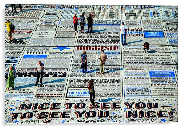 Comedy Carpet Blackpool Acrylic by Valerie Paterson