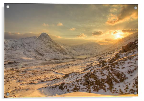 March sunset - Ogwen valley Acrylic by Rory Trappe