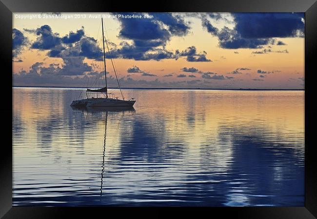 Calm waters. Framed Print by John Morgan