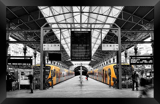 Train Station Framed Print by Robert Pettitt