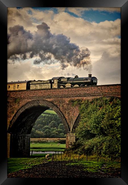 Nunney Castle 5029 Steam Train. Framed Print by Becky Dix