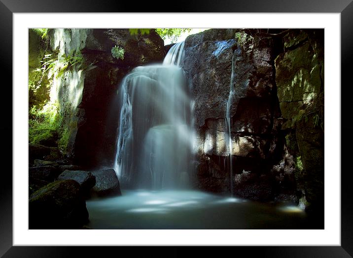 Lumsdale Falls Framed Mounted Print by Tracey Whitefoot