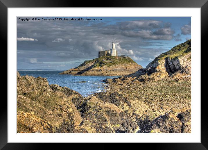 Moody Mumbles Lighthouse Framed Mounted Print by Dan Davidson