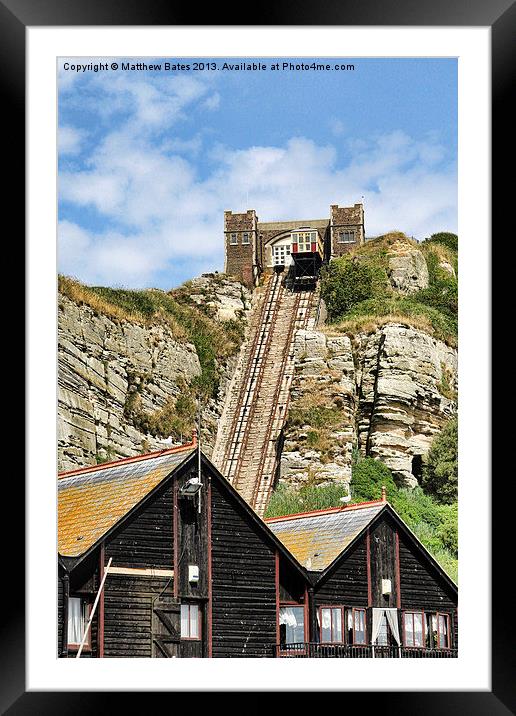 Hastings Funicular Railway Framed Mounted Print by Matthew Bates