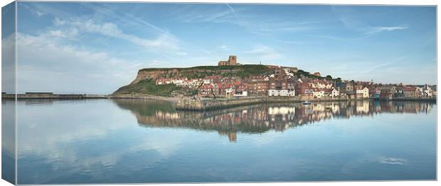 Whitby Harbour Blues Canvas Print by Martin Williams
