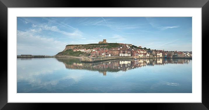 Whitby Harbour Blues Framed Mounted Print by Martin Williams