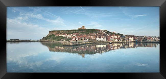 Whitby Harbour Blues Framed Print by Martin Williams