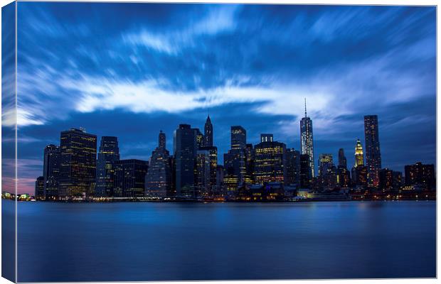 Manhattan Skyline Canvas Print by Jed Pearson